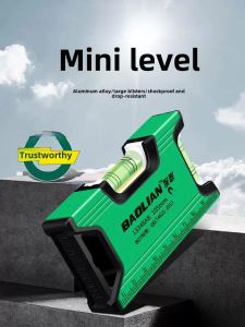Multi-Functional Flat Guiding Rule Aluminum Alloy Level Instrument High Precision Small Guarantee Horizontal Ruler Magnetic Camouflage Mini with Strong Water Gauge