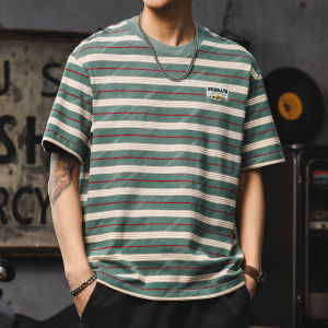 Striped Casual T-shirt Cotton