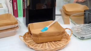 okek Free Oil Brush Air Fryer Baking Oil-proof and Oil-absorbing Paper for Barbecue Disposable Baking Paper Kitchen