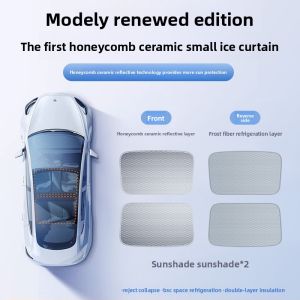 HELLOLEIBOO | Sun Shade for Tesla Model Y Magnetic Attachment Sunproof and Heat Insulation Curtain