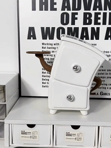 Creative Bending Drawer Desktop Storage Box Dressing Table Jewelry Earrings Sorting Rack Entrance Cross Waist Cabinet