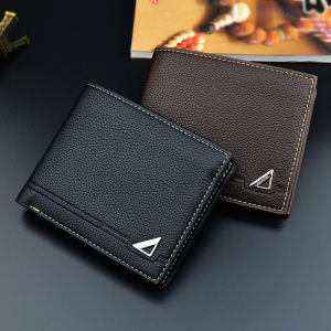 ManYiDi Mens Short Casual Wallet Multi-Function Soft Leather Alligator Pattern Card Holder Trendy Business OL Style Polyester Lining