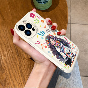 Fashionable Silicone Phone Case for  17 Full Cover Protection Durable Anti-Fall Cute Girl Design Compatible with 16Promax 15Plus