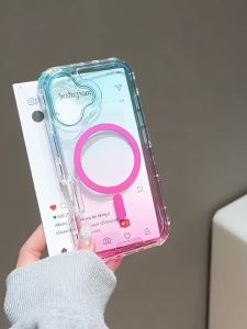 Premium 3in1 Gradient Protect Case for IPhone 17 Air 16 15 14 Plus 13 12 Pro Max for Magsafe Wireless Charging Shockproof Cover