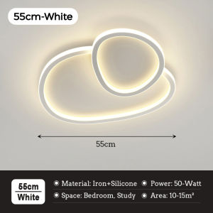 LANTU 55cm Master Bedroom Lamp New Minimalist Ceiling Lamp For Modern and Simple Home Decoration. Creative Full-Spectrum Reading Lamp For Room