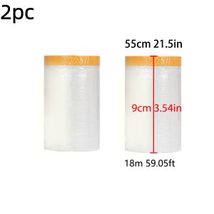 Pre-Taped Masking Film Protection PE Covering Cloth Tape for Living Room Furniture Dust-proof Spray Paint Automobile Painting