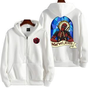 เสื้อฮู้ดซิปสปอร์ตแฟชั่นลายมาร์เวลเดดพูลสำหรับผู้ชายและผู้หญิง รุ่นใหม่สำหรับฤดูใบไม้ผลิและฤดูใบไม้ร่วง เหมาะสำหรับกิจกรรมกลางแจ้ง