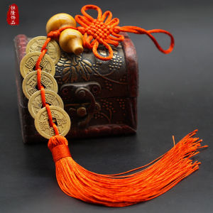 Chinese Copper Coins Traditional Copper Coin Feng Shui Coins Home Decoration 开光 五帝钱 七帝钱 十帝钱 聚宝盆 铜钱 中国结葫芦挂件 八卦镜 招财元宝 辟邪 开运 貔貅