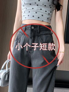 High Waist Slim Fit Ice Silk Denim Jeans Womens Summer Thin Straight Leg Wide Leg Pants Lengthened Wear Resistant Trousers