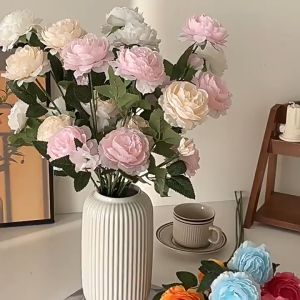 3 Heads Artificial Peony Flower Simulated Rose for Home Wedding Wall Flower Decoration flower