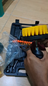 Sikat Sepatu Pembersih Serbaguna Bulu Lembut Bor Mesin Elektrik Set Screwdriver Baterai Bor Mini