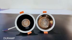 LAMPU DOWNLIGHT9WATT 3WARNA (Putih+Kuning+WarmWhite) TYPE SILVER Reflektor/GOLD Reflektor