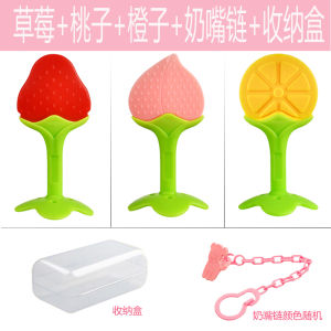 Baby Teething Stick Teether Baby Prevent Hand Sucking Happy Bite Toy Deer Fruit Munchkin Soothing Chews Silicone Bite Water Boiling Suitable