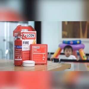 Falcon 3-in-1 Home Fire Safety Kit (Smoke Alarm Made in Ireland) *5 Years Warranty for Smoke Alarm*