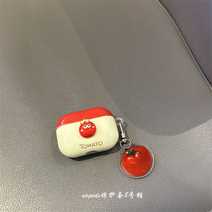 Korean Style 3D Tomato Apple Airpods pro 1st 2nd 3rd Generation Hard Shell Protective Case Digital Accessories Earphone Cover
