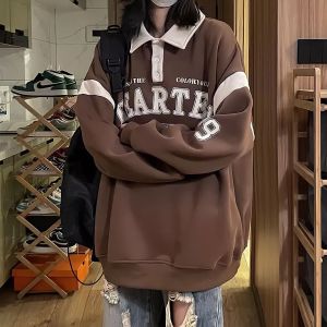 PARIROO SWEATER POLO HEARTEN BAHAN PREMIUM FLEECE / SWEATER OVERSIZE WANITA REMAJA TERBARU KEKINIAN ALA KOREAN STYLE
