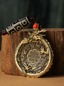 Gossip Nine Palace Brand Pure Copper Tibetan Ornament Tibetan Ethnic Style Old Objects Distressed Buddhist Ten Freedom Small Pendant