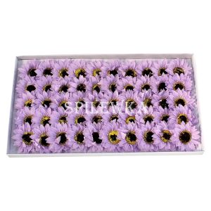 25/50pcs Sunflower Soap Artificial Flower Heads Gift Box Decor Eternal DIY Flower Bouquet for Party Valentine Mothers Day Gift