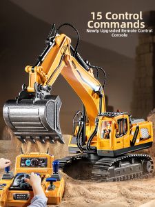 KAKABEIER | Remote Control Metal Educational Excavator Toy for Boys 3 to 6 Years Old