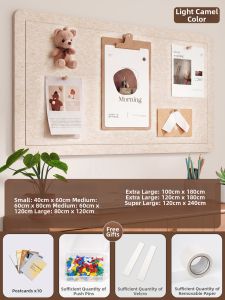 O Margo | Hole-Free Wall-Friendly Soft Cork Felt Board Display Wall Cultural Bulletin Board Photo Display