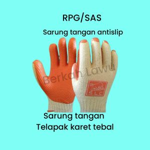 RPG sas SLC Sarung Tangan Antislip Telapak Karet Tebak