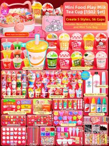 DIY Mini Milk Tea Cup Kit Crafting Materials with Decorating Cream