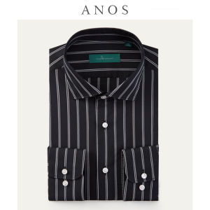 ANOS | Spring Summer Business Slim Fit Shirt With Windsor Collar Elastic Striped