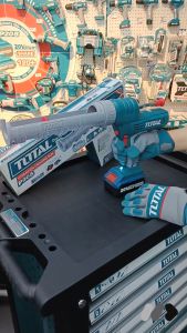 TOTAL Cordless Caulking Gun 20V Thrust: 3700N Gluing Speed: 0.5 - 4.4mm/s Battery & Charger Combo - TCGLI2001