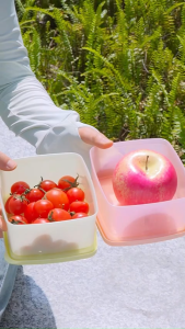 Tupperware 400ml Food Containers Refrigerated Colorful Fruit Snack Storage Portable Sealed Freshness Storage Box (Random Color )