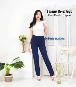 Celana Panjang Wanita Jumbo Bg Size 6L | Celana Merek Saya | Celana Denim Strech Tebal Nyaman