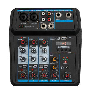 Depusheng | DEPUSHENG U4 Professional 4-Channel Mixer Computer Recording Live Digital Sound Music Mini Audio Console