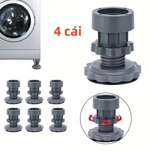 4PC Đa Năng Có Thể Điều Chỉnh Chiều Cao Máy Giặt Miếng Lót Chân Im Lặng Trượt Nâng Cao Thảm Chống Rung Hỗ Trợ Giảm Chấn Đứng Cho Đồ Nội Thất