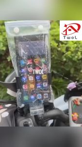 TWOL SHOP 1pcs Cell phone waterproof bag rechargeable put clip stand touch screen charging hole waterproof cover