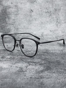 Ultra Light Pure Titanium Fashion Anti-Blue Light Flower and Young Jinchen Same Glasses Rim Womens Myopia Glasses Men