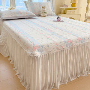 NONGNONGAI | Summer Cool Ice Silk Bed Pad Three Piece Set