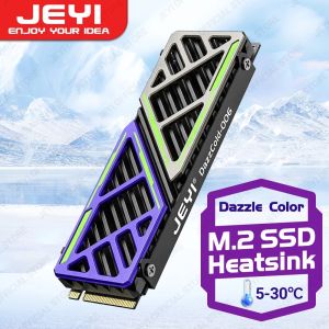 JEYI | JEYI Dazzcold M.2 SSD Heatsink 2280 NVME NGFF Radiator Magnesium Aluminum Alloy PC Efficient Cooler with Thermal Silicone Pad