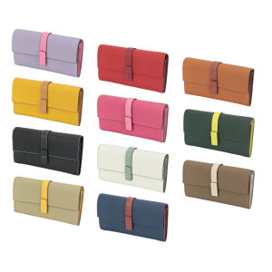 กระเป๋าสตางค์ทรงยาวสำหรับผู้หญิง ที่ใส่สามารถจุบัตรได้มากหนังวัว