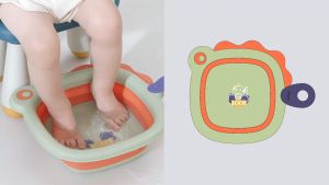 FANTASY E LIFE BC Babycare Collapsible Wash Basin Set Foldable Baby Washbasin Baby Kids Wash Basin Dish Tub for Travel Home