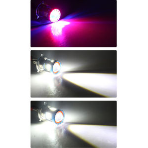 KEVANLY | H4 LED Moto H6 BA20D Led Headlight Angel Devil Eye Lens Spotlight White Yellow Hi Lo Beam Fog Lamp Scooter Motorbike Lights