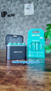 Combo sạc pin Beston M7038 + pin sạc AA Ni-MH và Lithium cổng sạc type C tiện lợi có đèn báo sạc dùng cho karaoke.