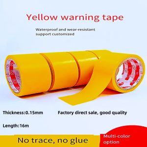 สายเทปสำหรับมาสก์พื้นเทปเตือนพีวีซีสีเหลืองเส้นเทปสำหรับมาสก์พื้นเตือนพื้นสติ๊กเกอร์ติดพื้นเทปติดพื้นจอดรถกาวติดทนต่อการสึกหรอกันน้ำได้กว้างคลังสินค้าห้องทำงานเทปติดพื้นแบ่งเขต
