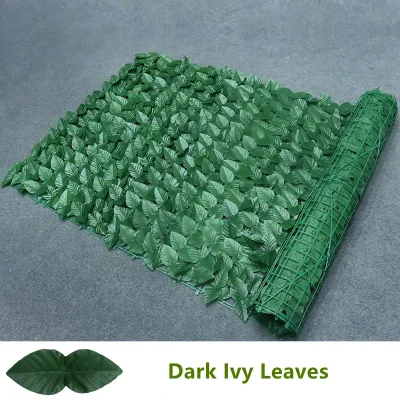 Artificial Privacy Fence Screen Faux Ivy Leaf Hedges 200/100cm Long Leaf Fence Panels Indoor Outdoor Garden Deck Balcony Screen