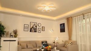 Modern center light Nordic LED living room bedroom light Modern tri color ceiling light Minimalist bedroom LED ceiling
