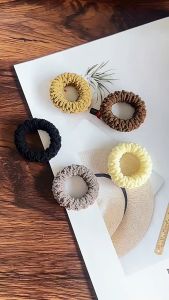 5Pcs Korean High Elastic Seamless Hair Rope Durable Women Hair Band Simple Solid Thickened Hair Ties Ponytail Holder Scrunchies Hair Accessories