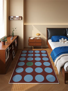 Blue Bauhaus Bedroom Carpet Side Blanket 2025 New Luxury Home Use Washless Modern Simple Style Geometric Pattern Rectangular