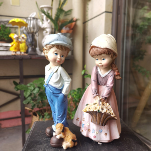 American Country Forest Balcony Green Garden Couples Series Wedding Celebration Decoration Gift Doll Ornaments Resin