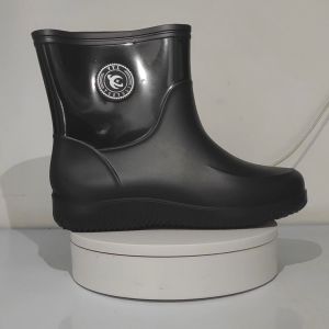 Terlaris Waterproof Murah Cowok Dewasa Keren Sepatu Sawah Pria Boot Karet Full Hitam Kerja Proyek Anti Air Banjir Hujan PVC Klasik 232