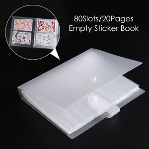 80 Slots Nail Stickers Storage Book Empty Collection Book Holder Display Showing Shelf Decal Photo Organizer Album Manicure Tool