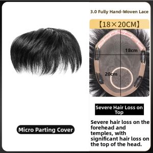 Weiwei | Top Hair Piece for Men Real Hair Short Style Natural Micro Part Balding Solution