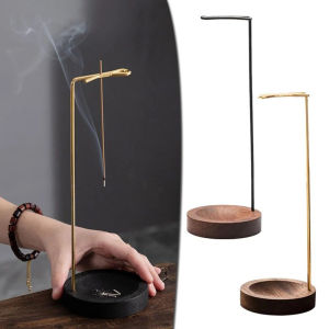 YESPERY Creative Upside Down Incense Stick Holder Wooden Round Incense Tray Ornament Bedroom Home Yoga Decoration Crafts